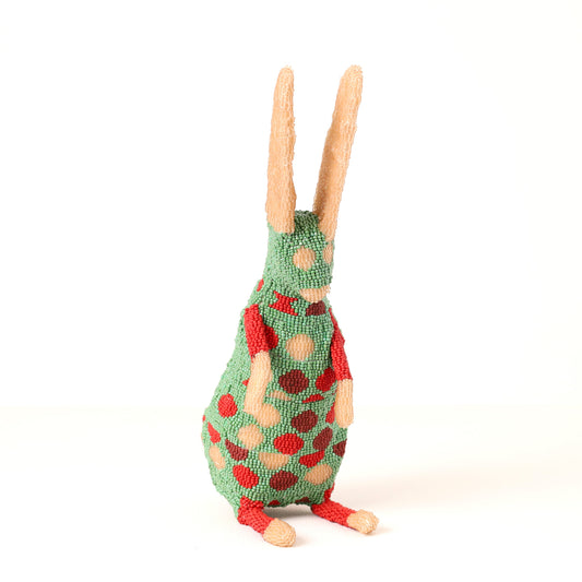 beaded bunny art