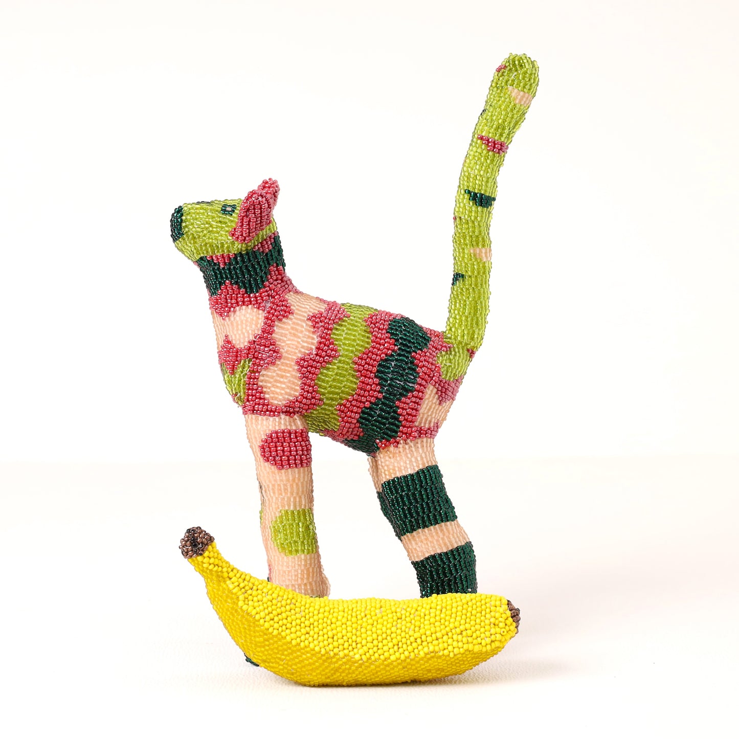 beaded cat art