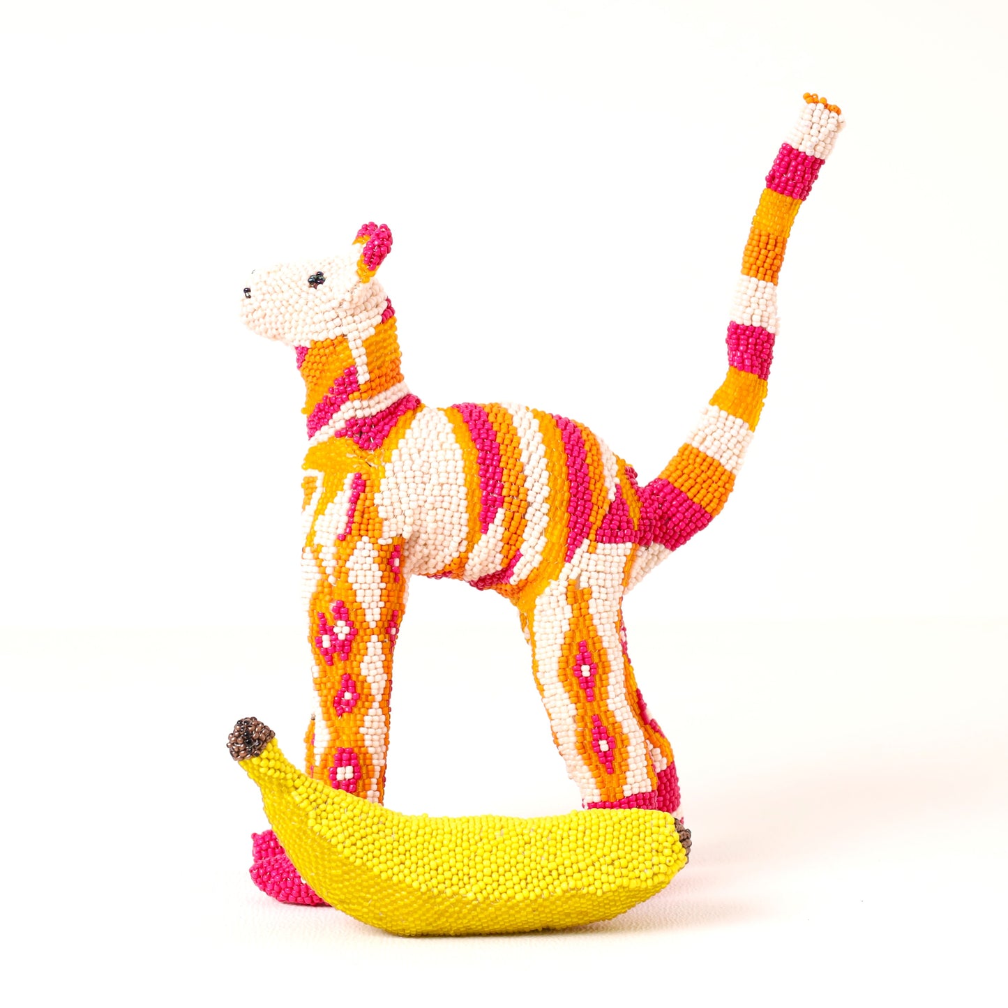 beaded cat art