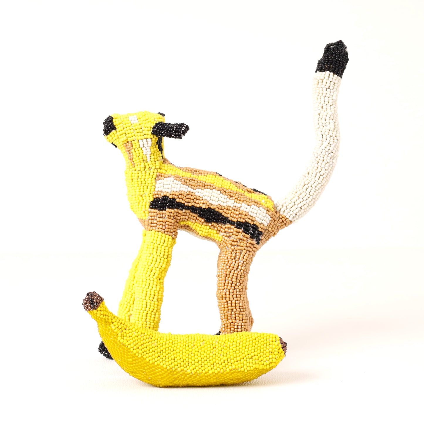 beaded cat art