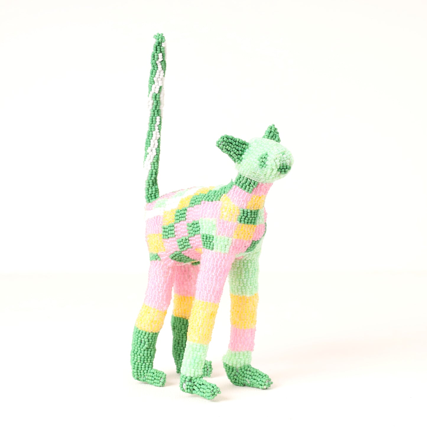 beaded cat art