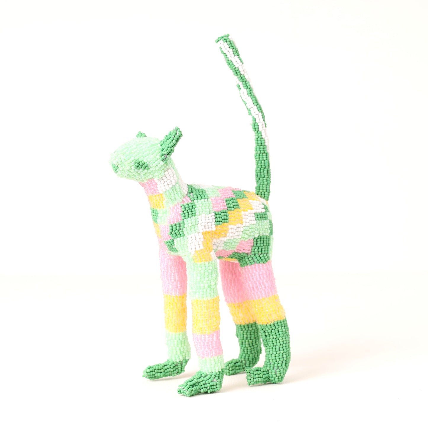 beaded cat art