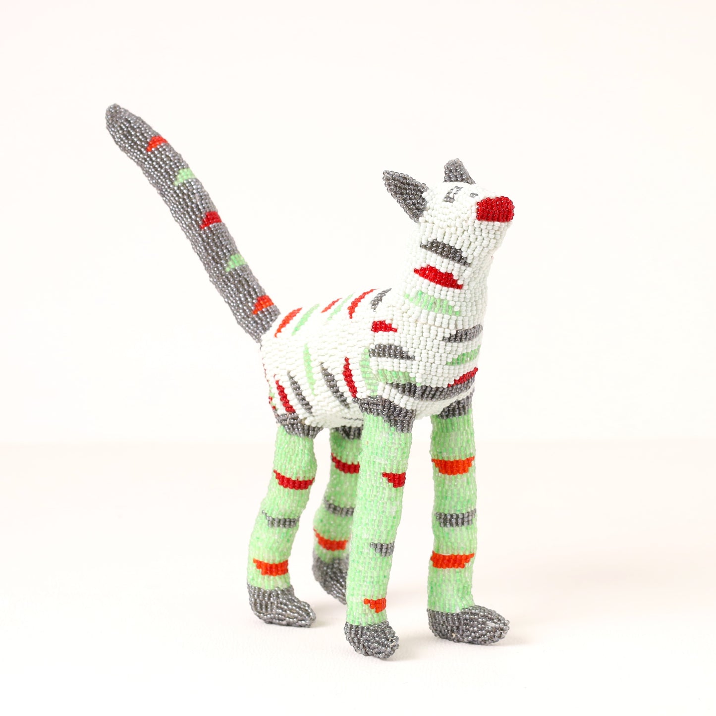 beaded cat art