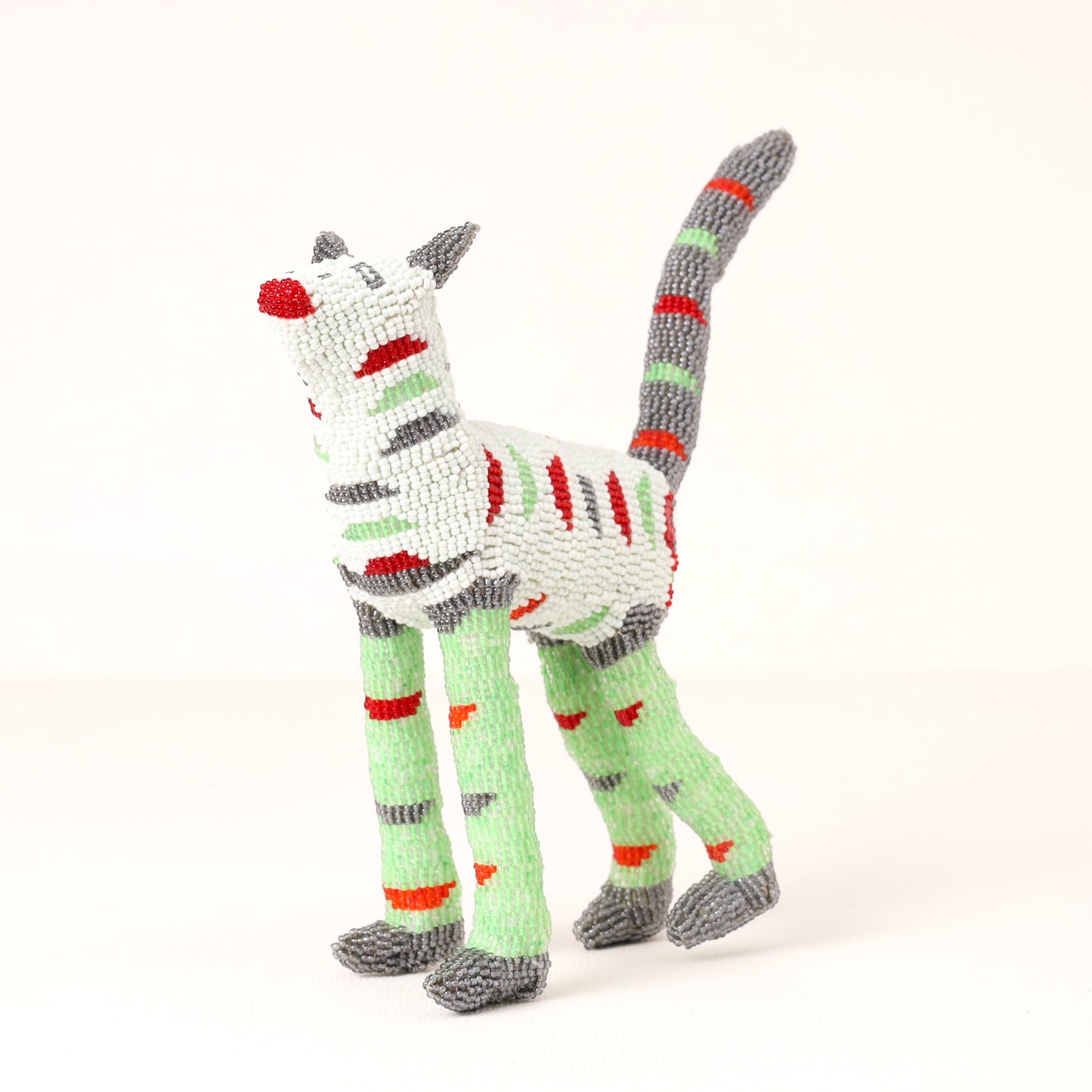 beaded cat art