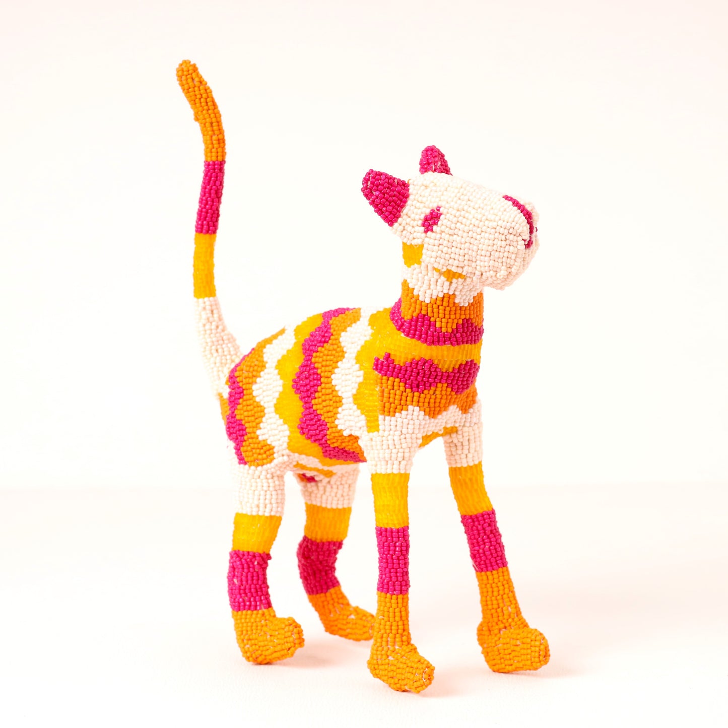 beaded cat art