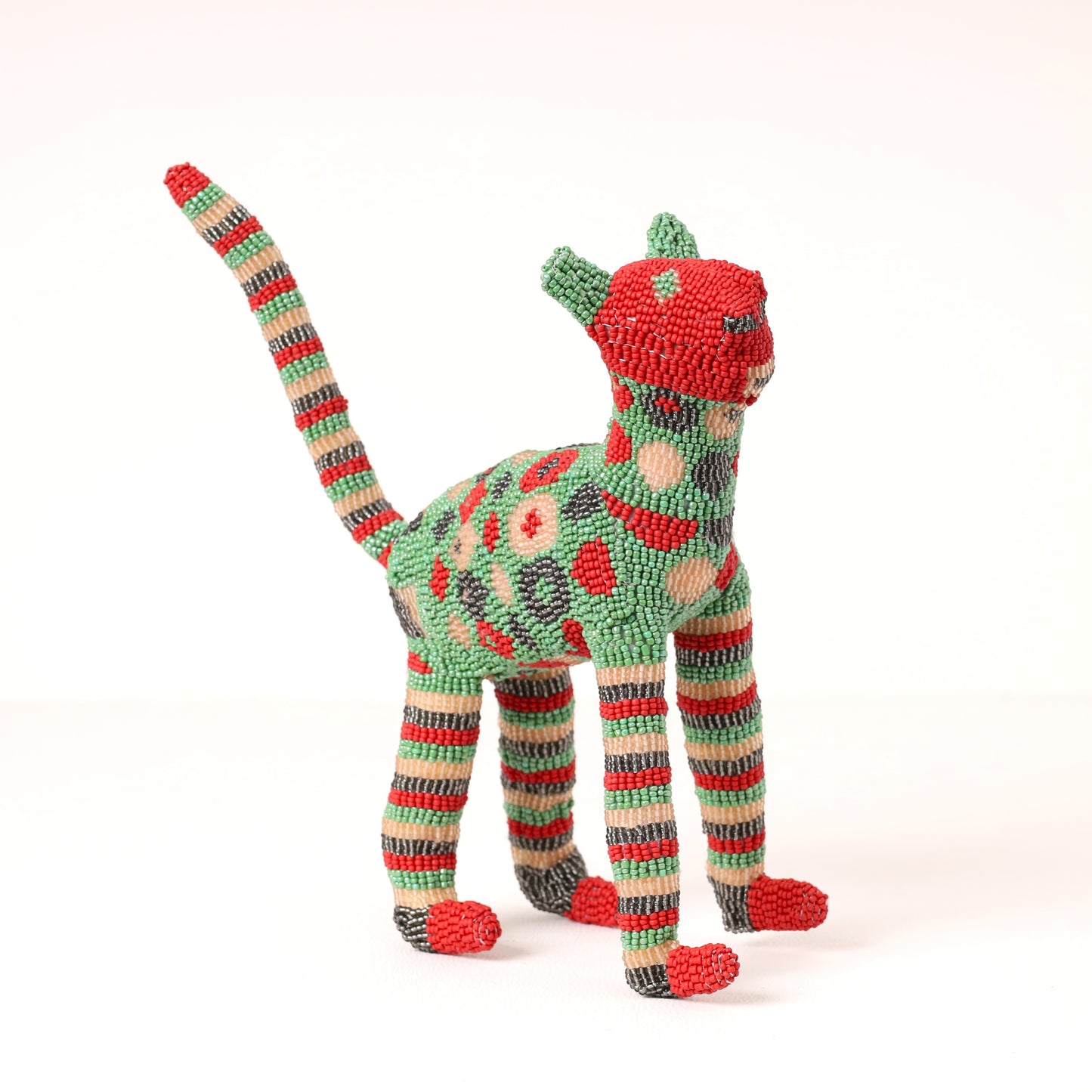 beaded cat art