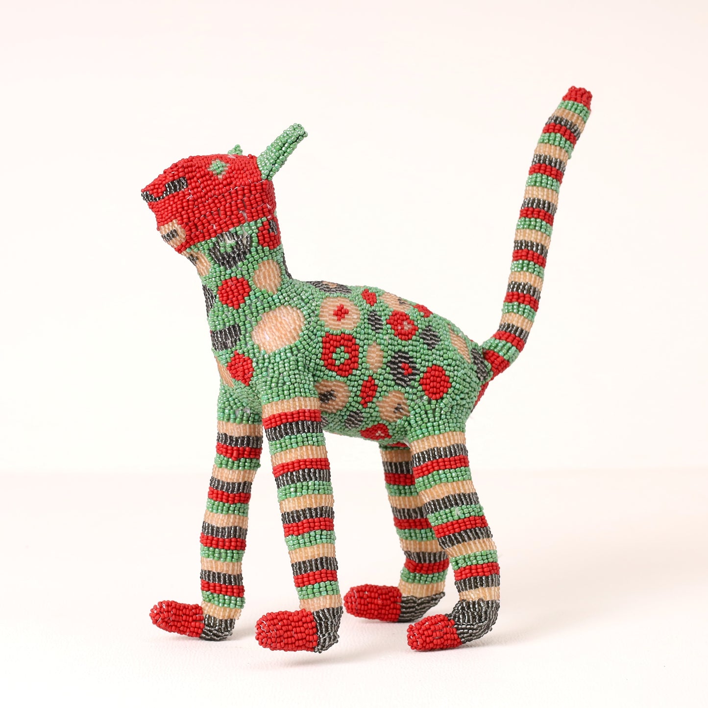 beaded cat art