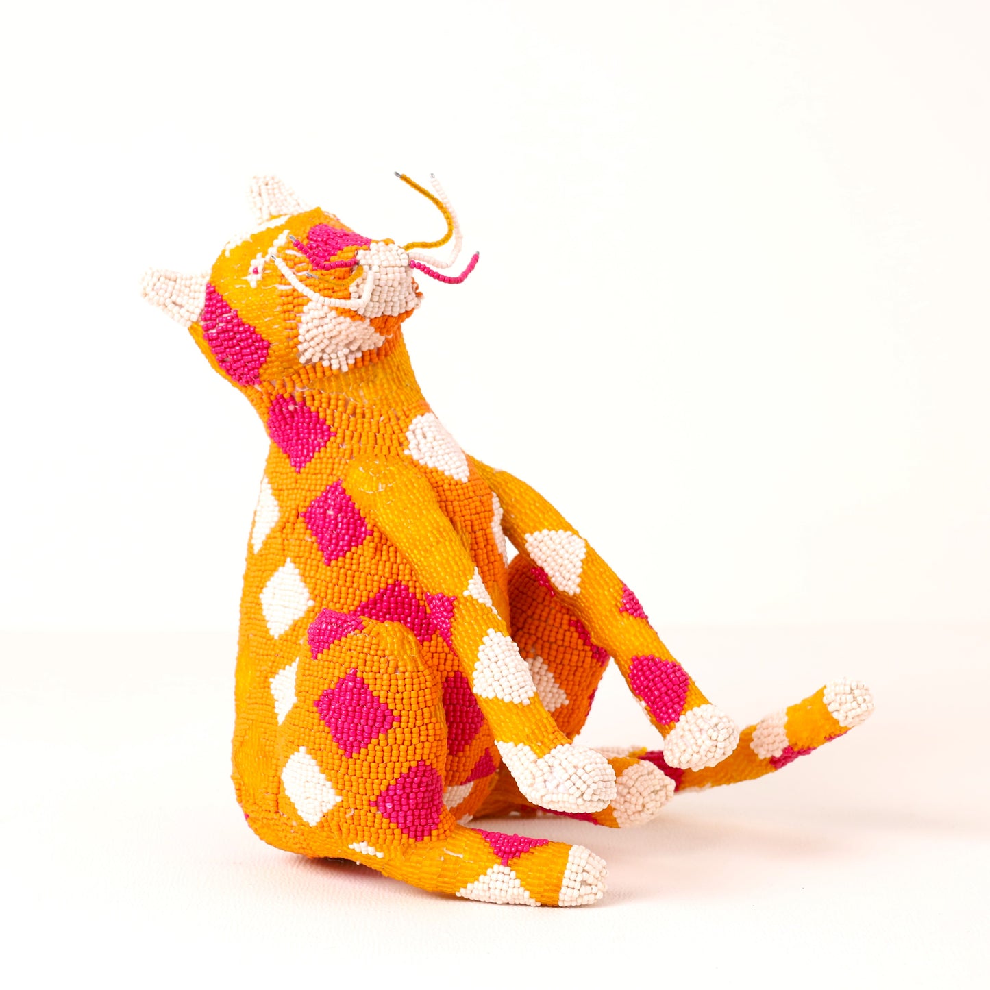 beaded cat art