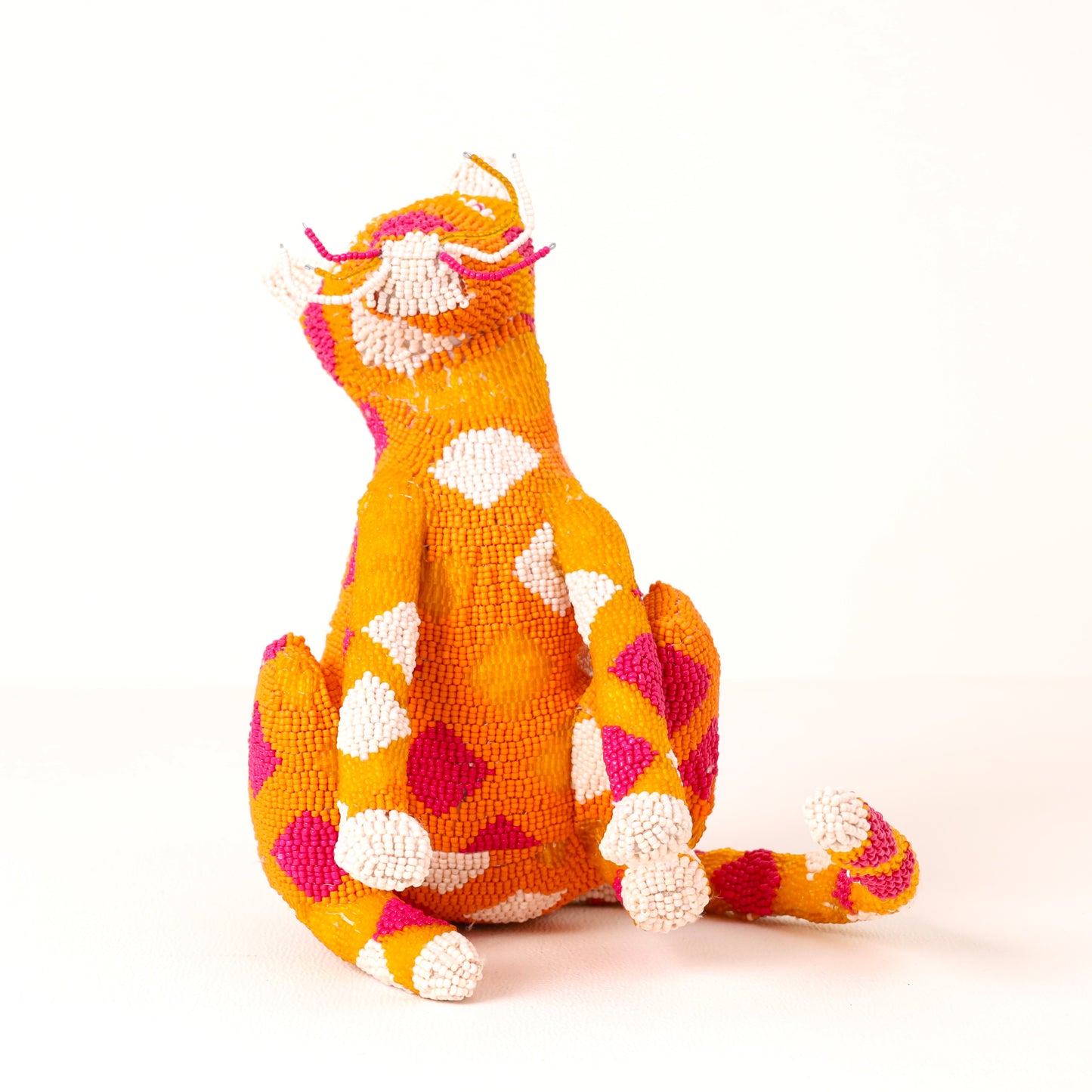 beaded cat art