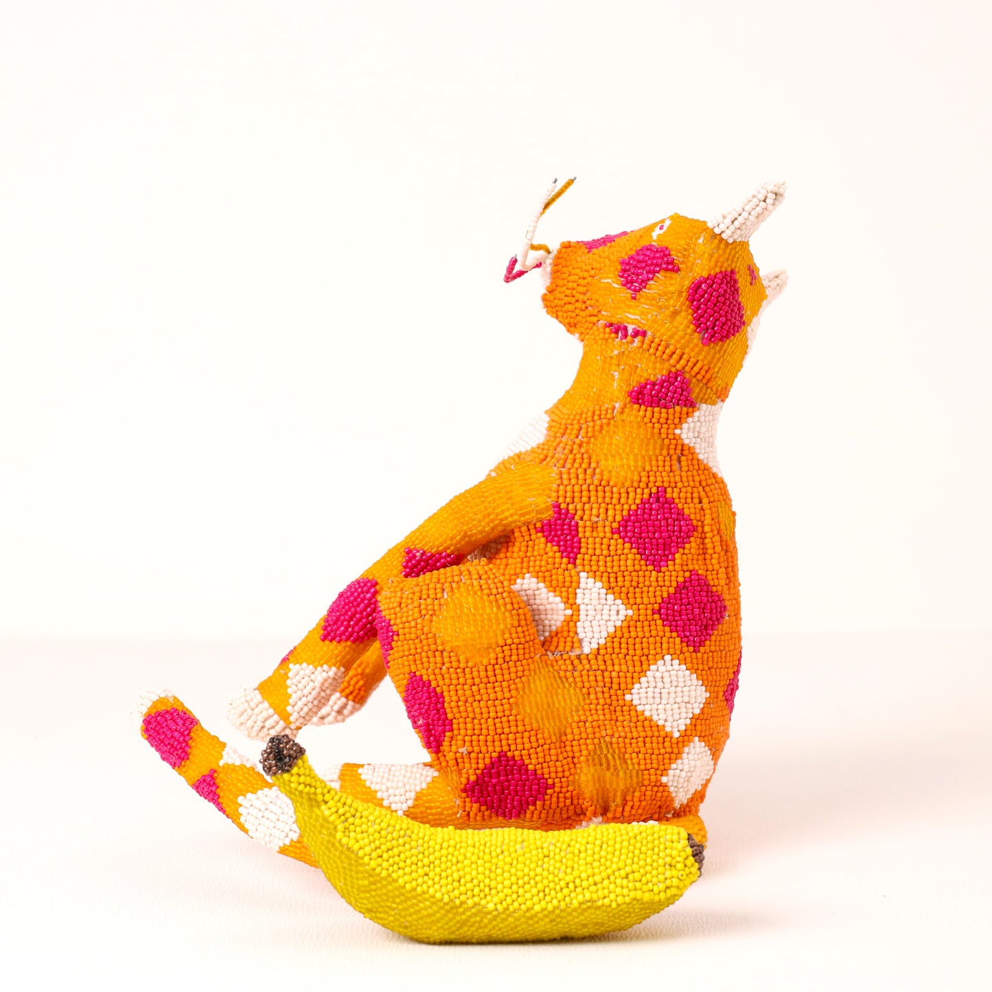 beaded cat art