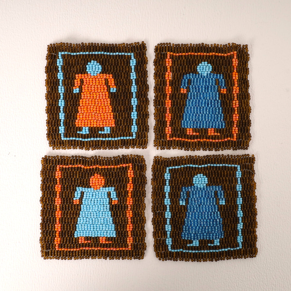beaded coaster set