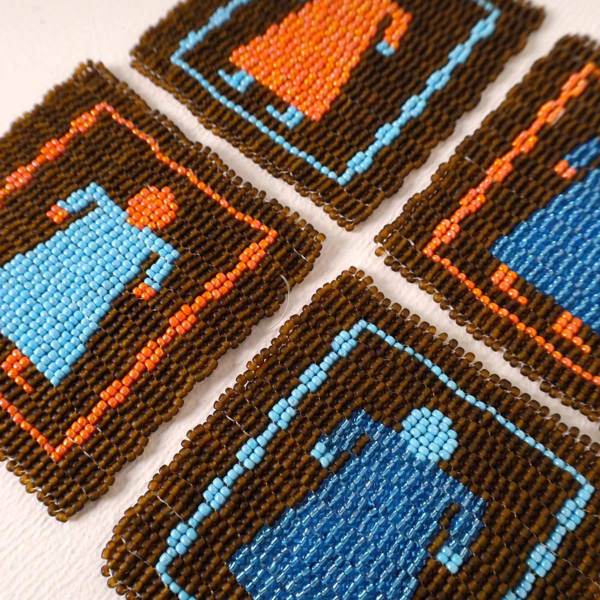 beaded coaster set