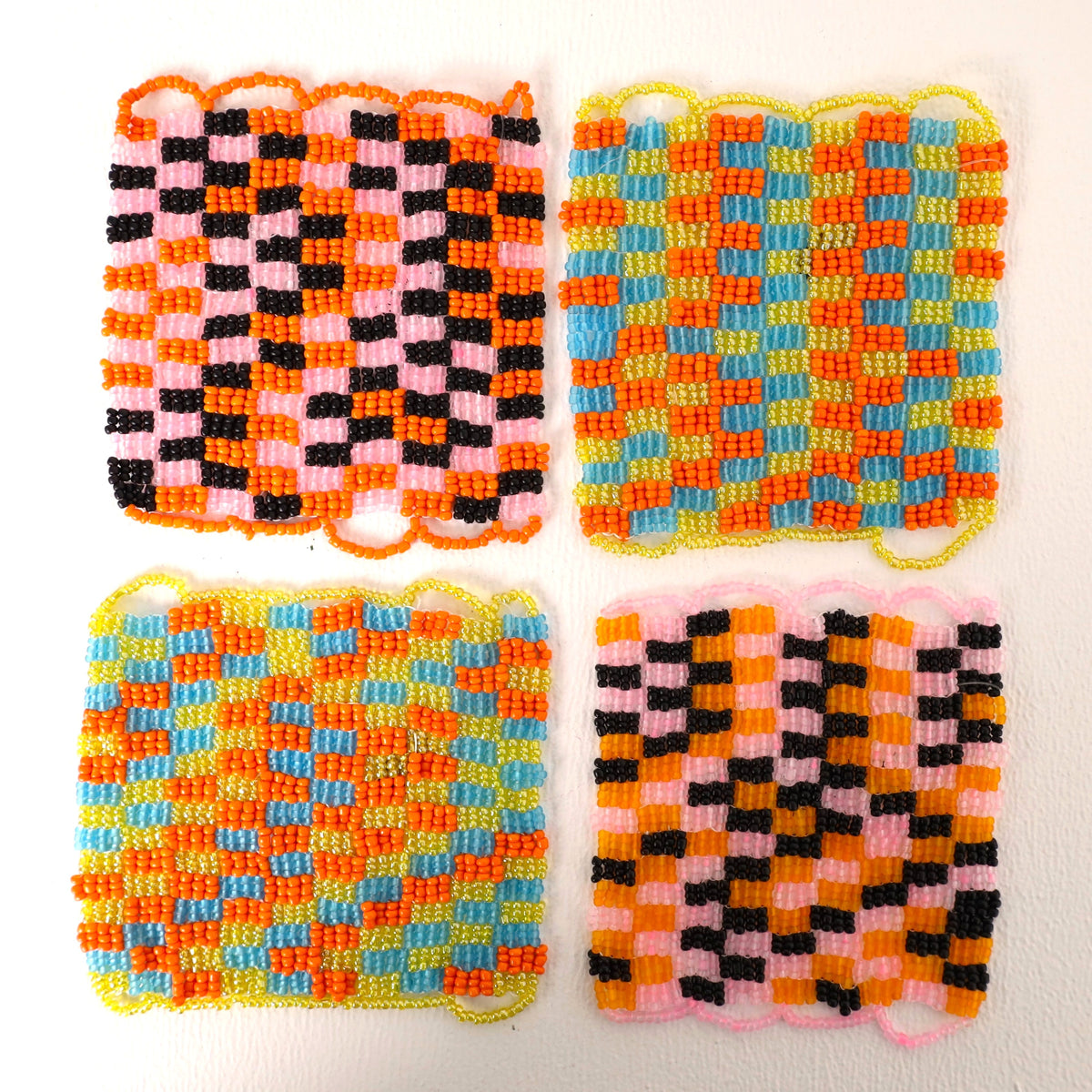 beaded coaster set