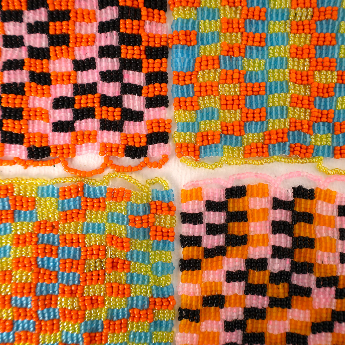 beaded coaster set