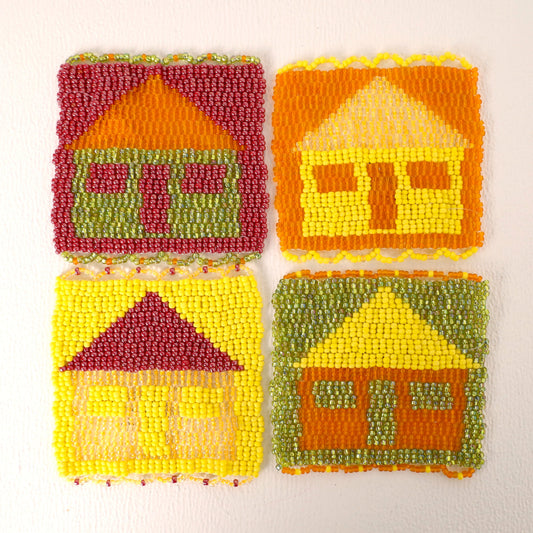 beaded coaster set