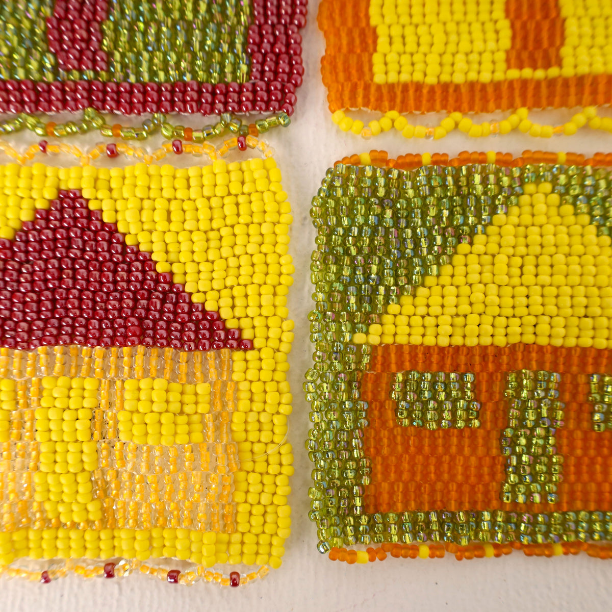 beaded coaster set