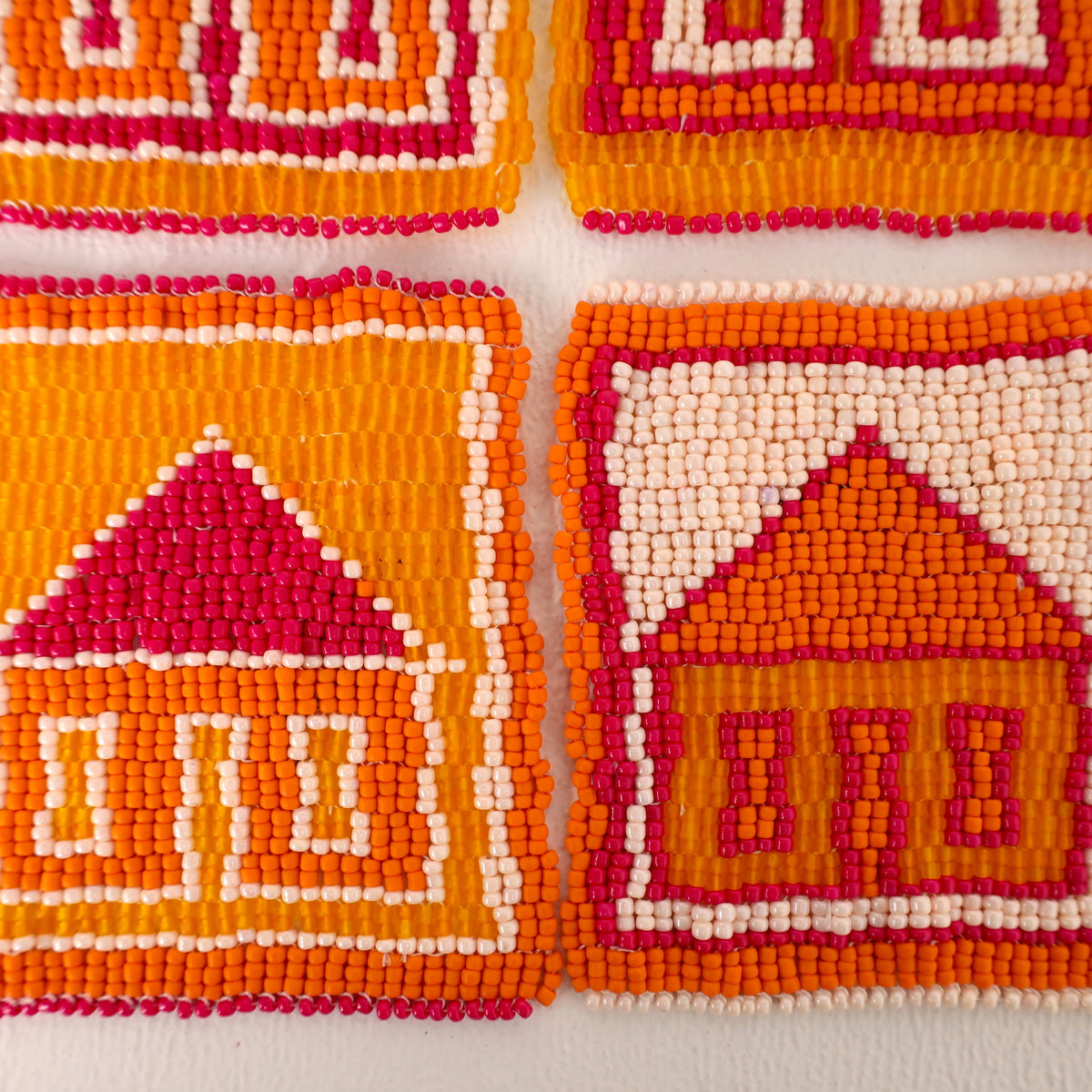 beaded coaster set