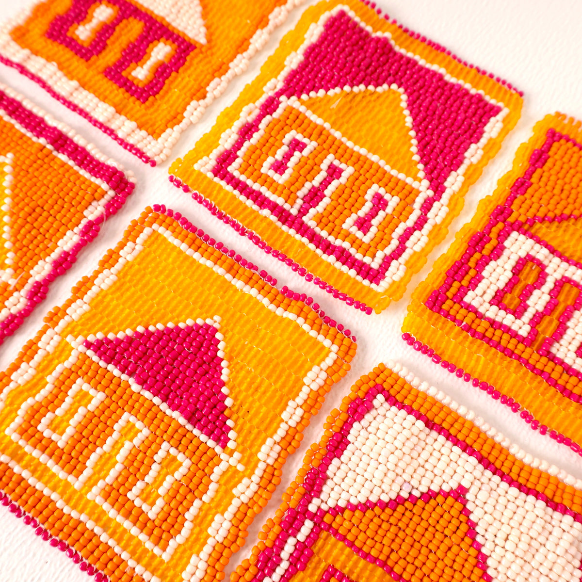 beaded coaster set