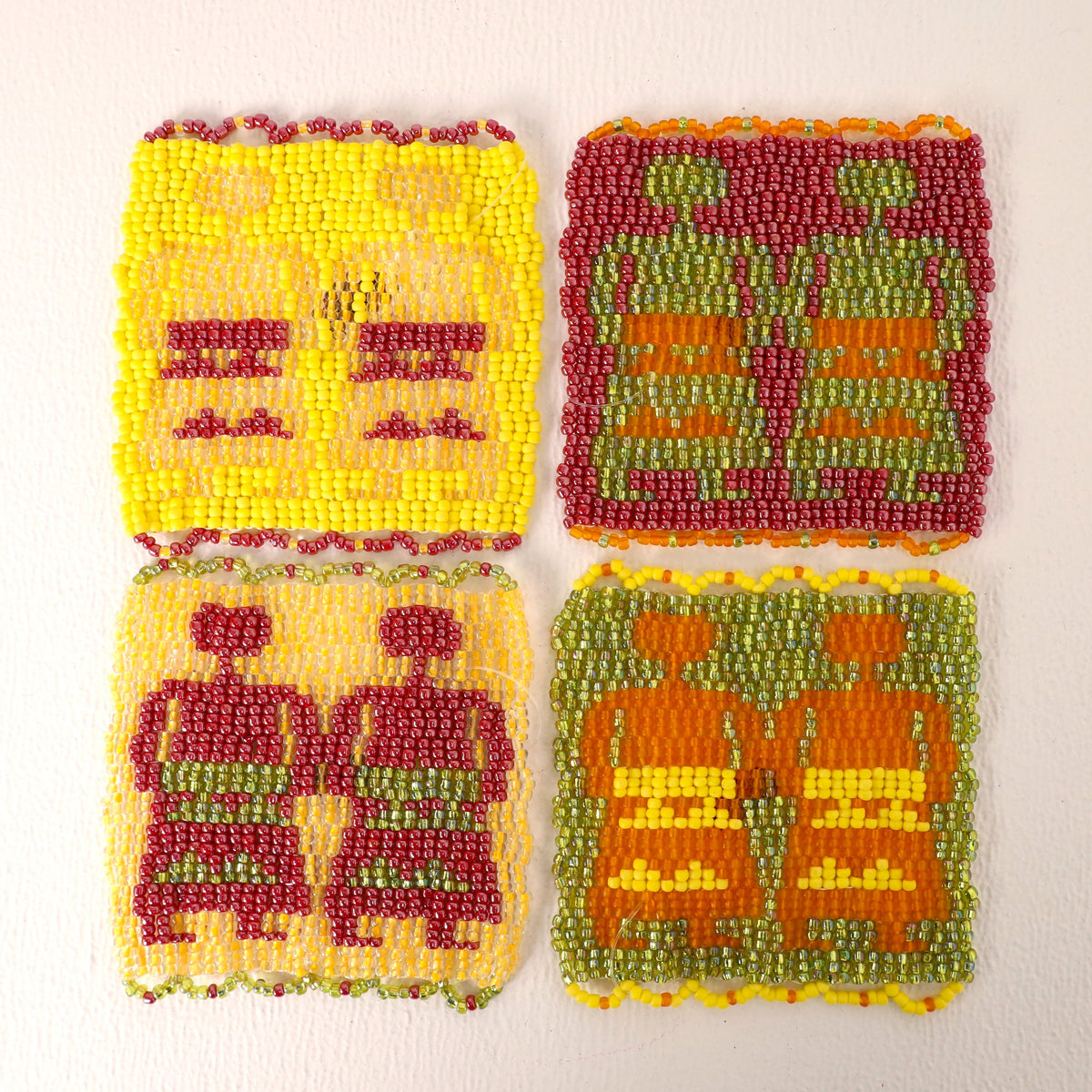 beaded coaster set