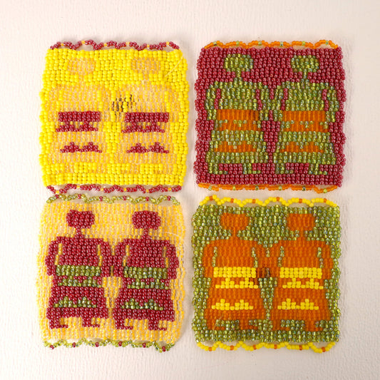 beaded coaster set