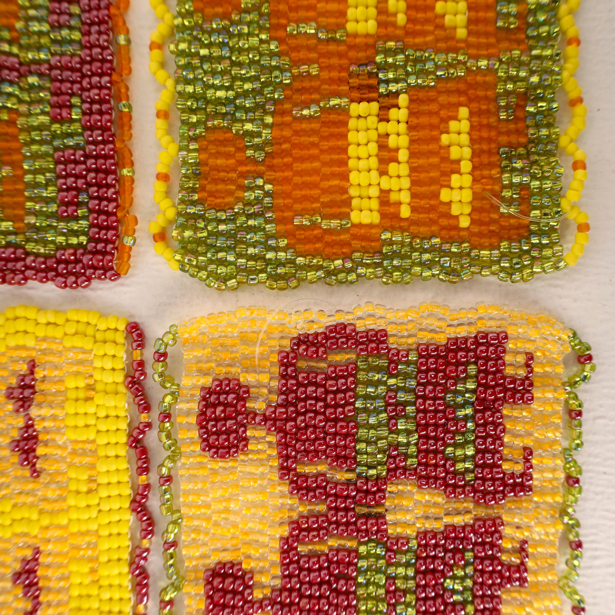 beaded coaster set