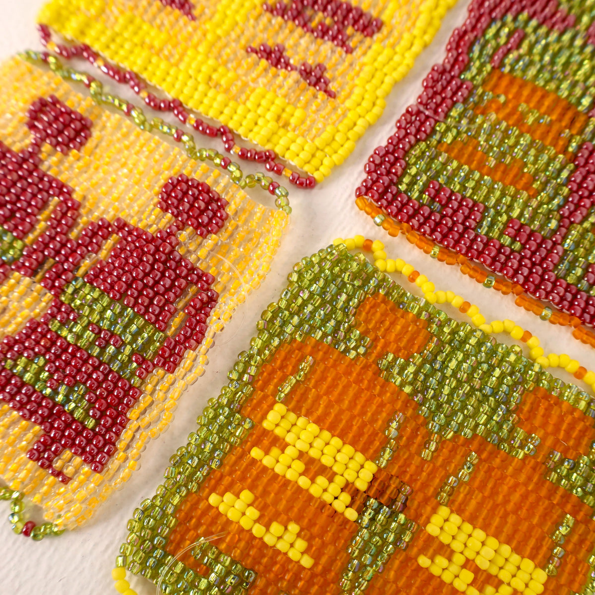 beaded coaster set
