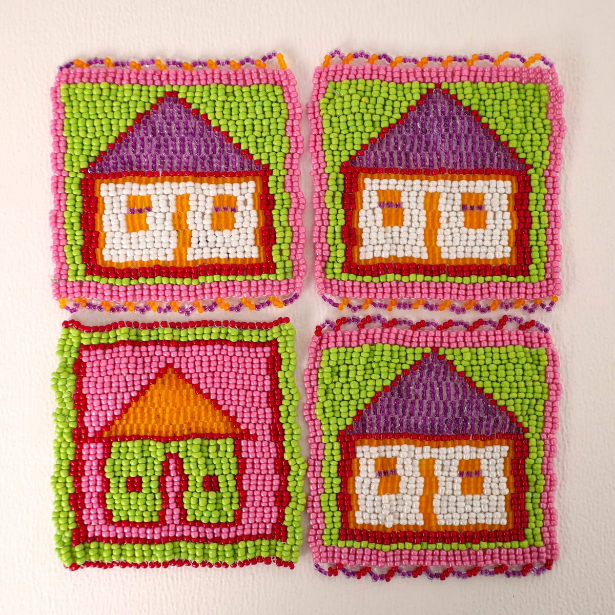beaded coaster set