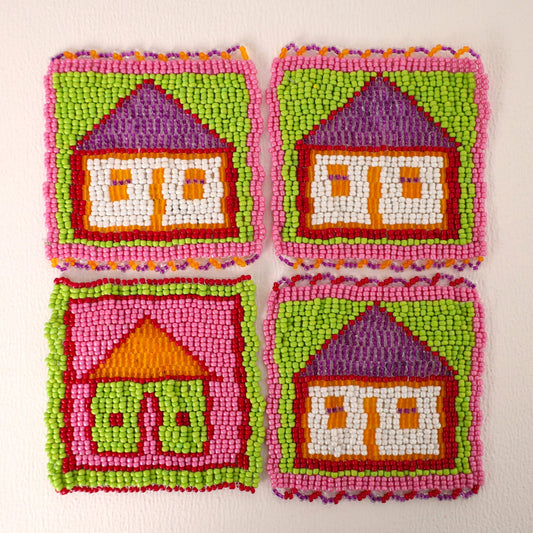beaded coaster set