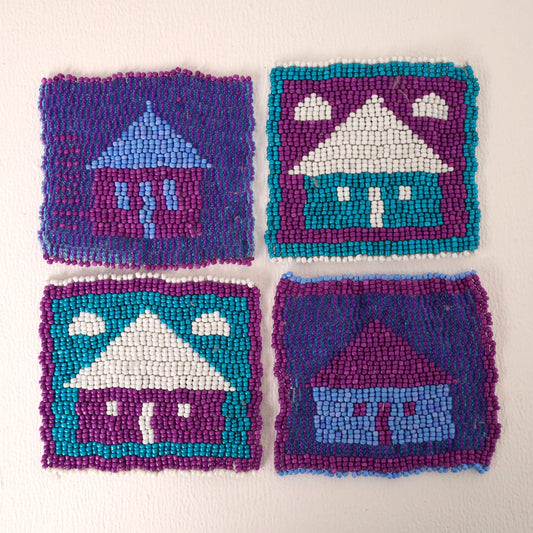 beaded coaster set