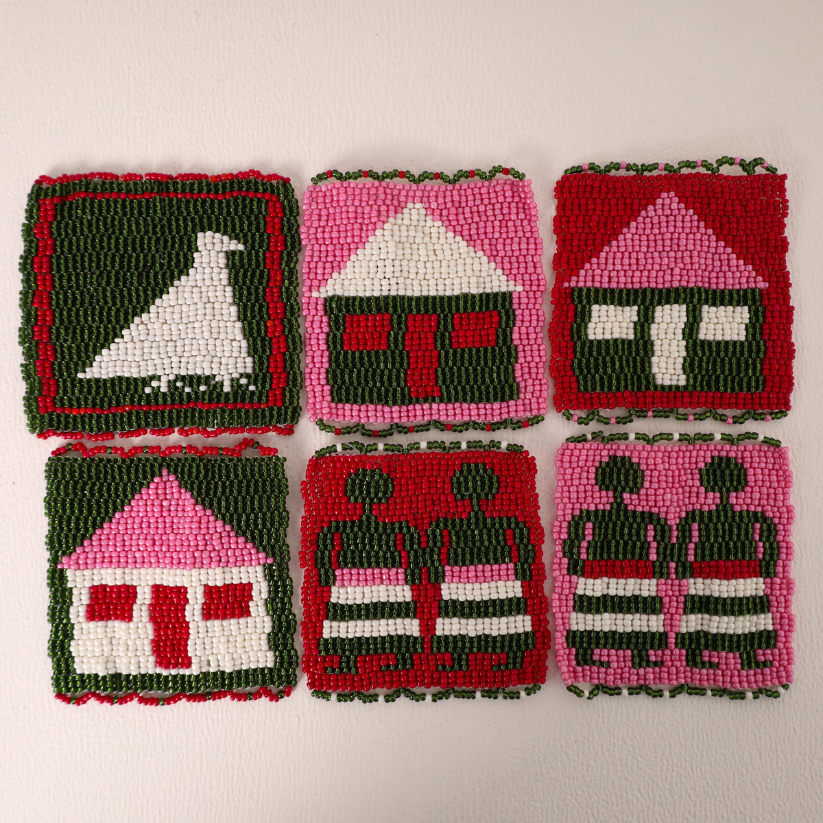 beaded coaster set