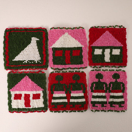 beaded coaster set