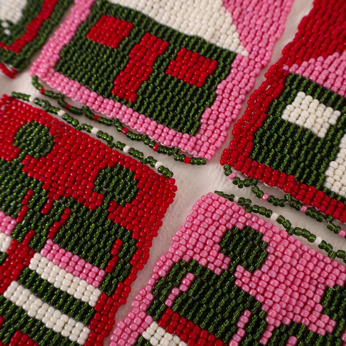 beaded coaster set