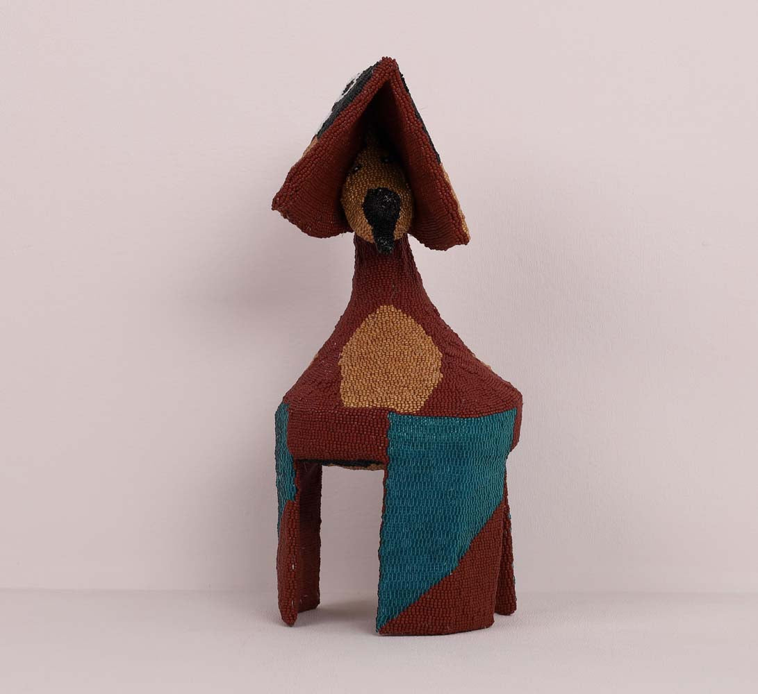 beaded contemporary sculpture