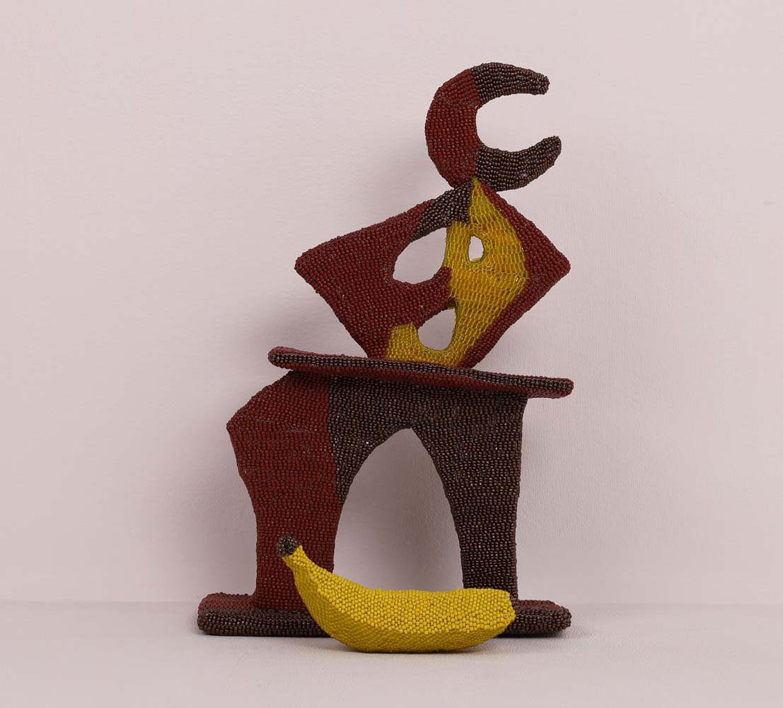 beaded contemporary sculpture