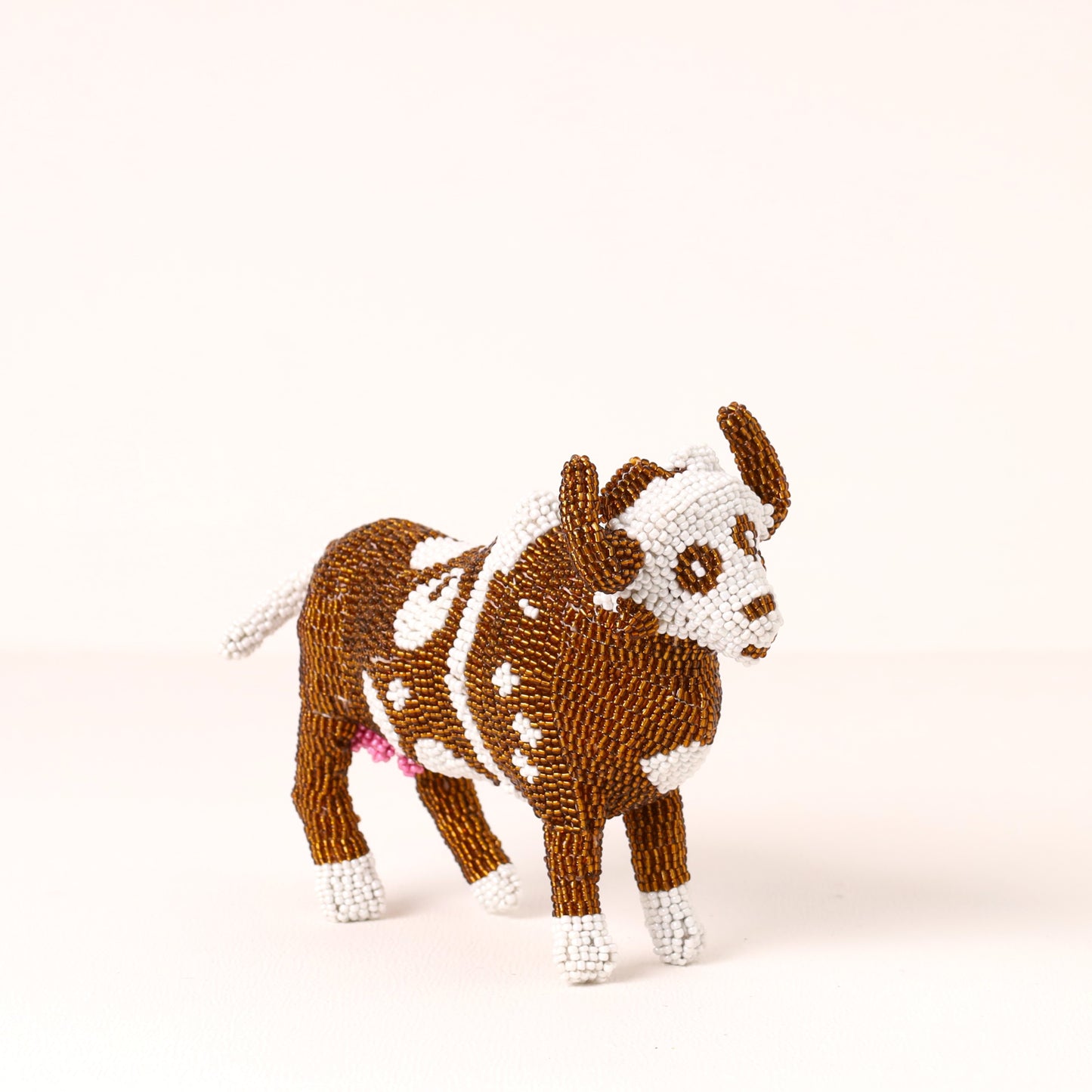 beaded cow art
