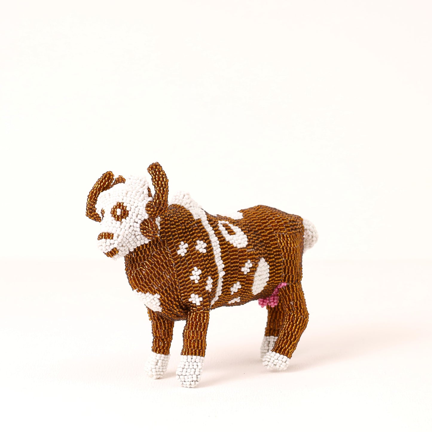 beaded cow art