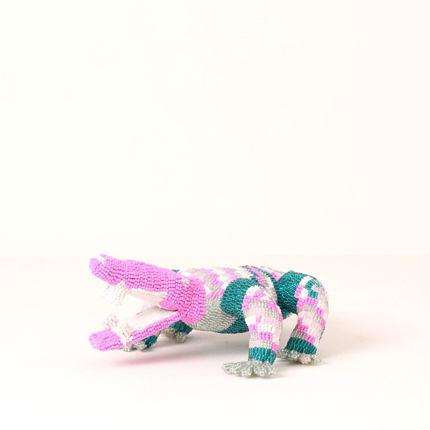 beaded crocodile art