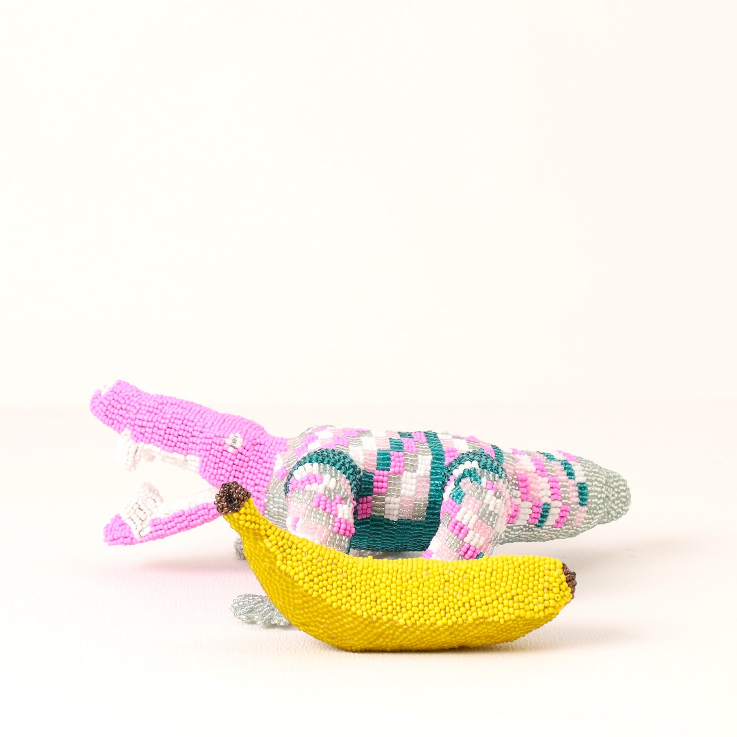 beaded crocodile art