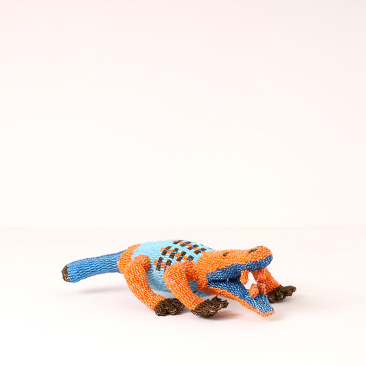 beaded crocodile art