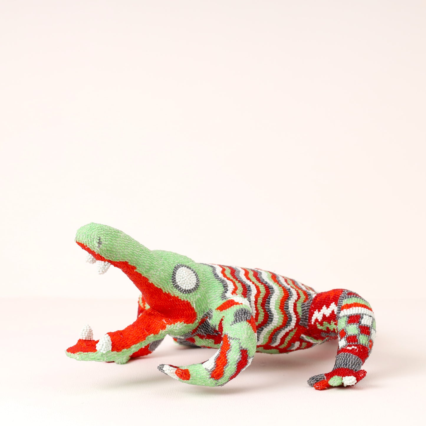 beaded crocodile art