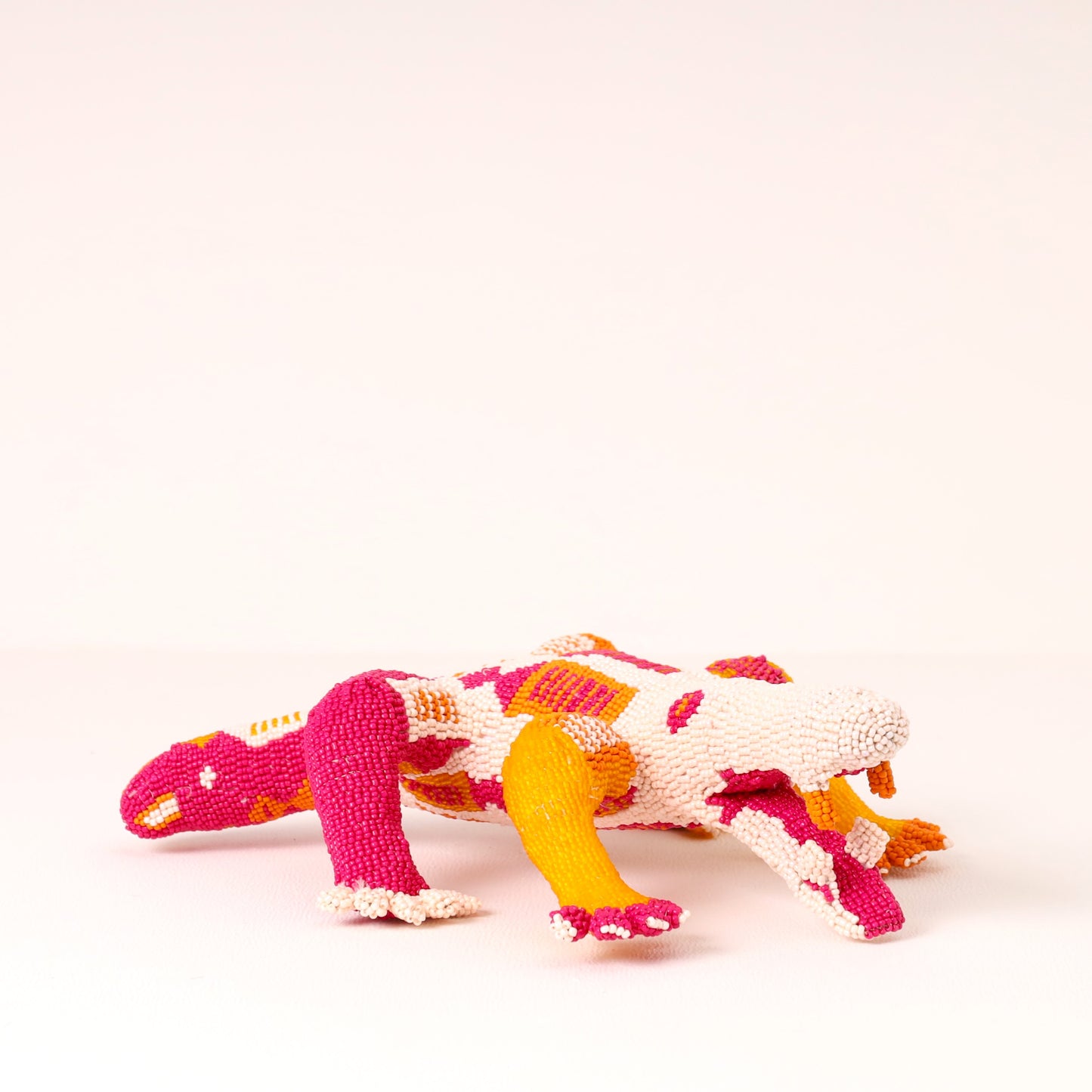 beaded crocodile art