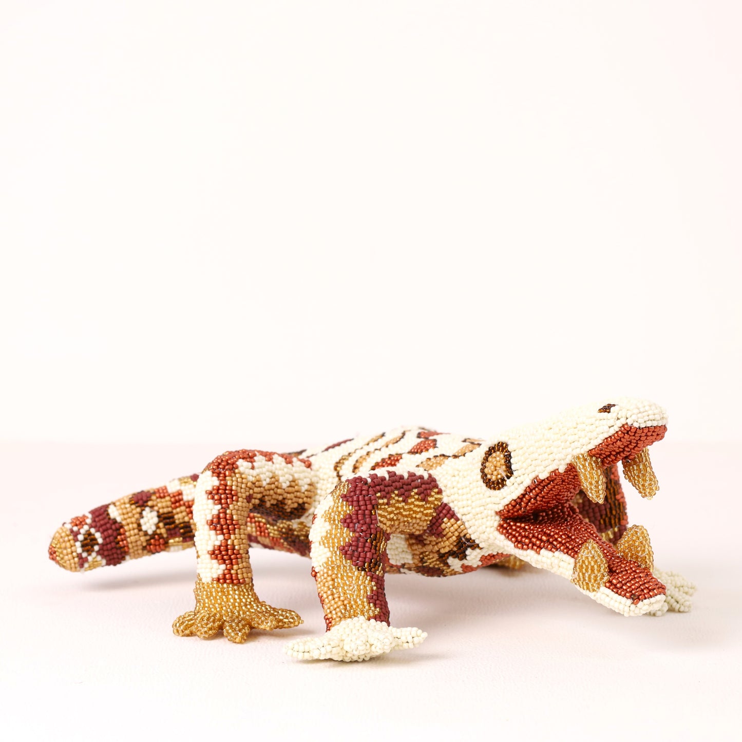 beaded crocodile art