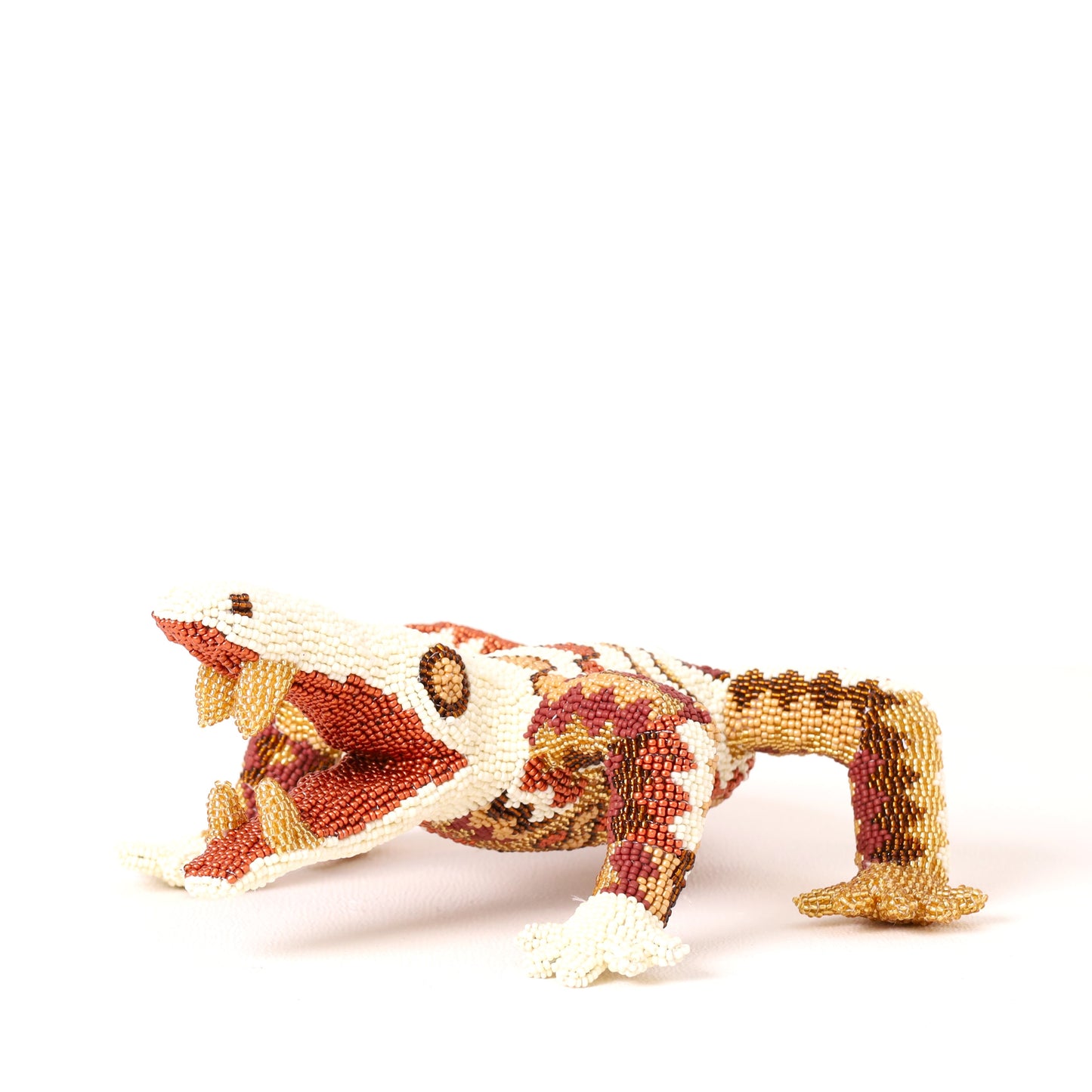 beaded crocodile art