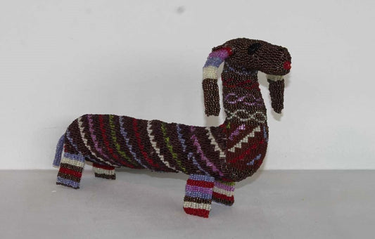 beaded dog art