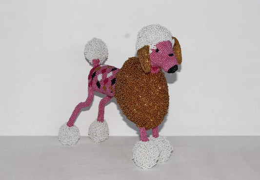 beaded dog art