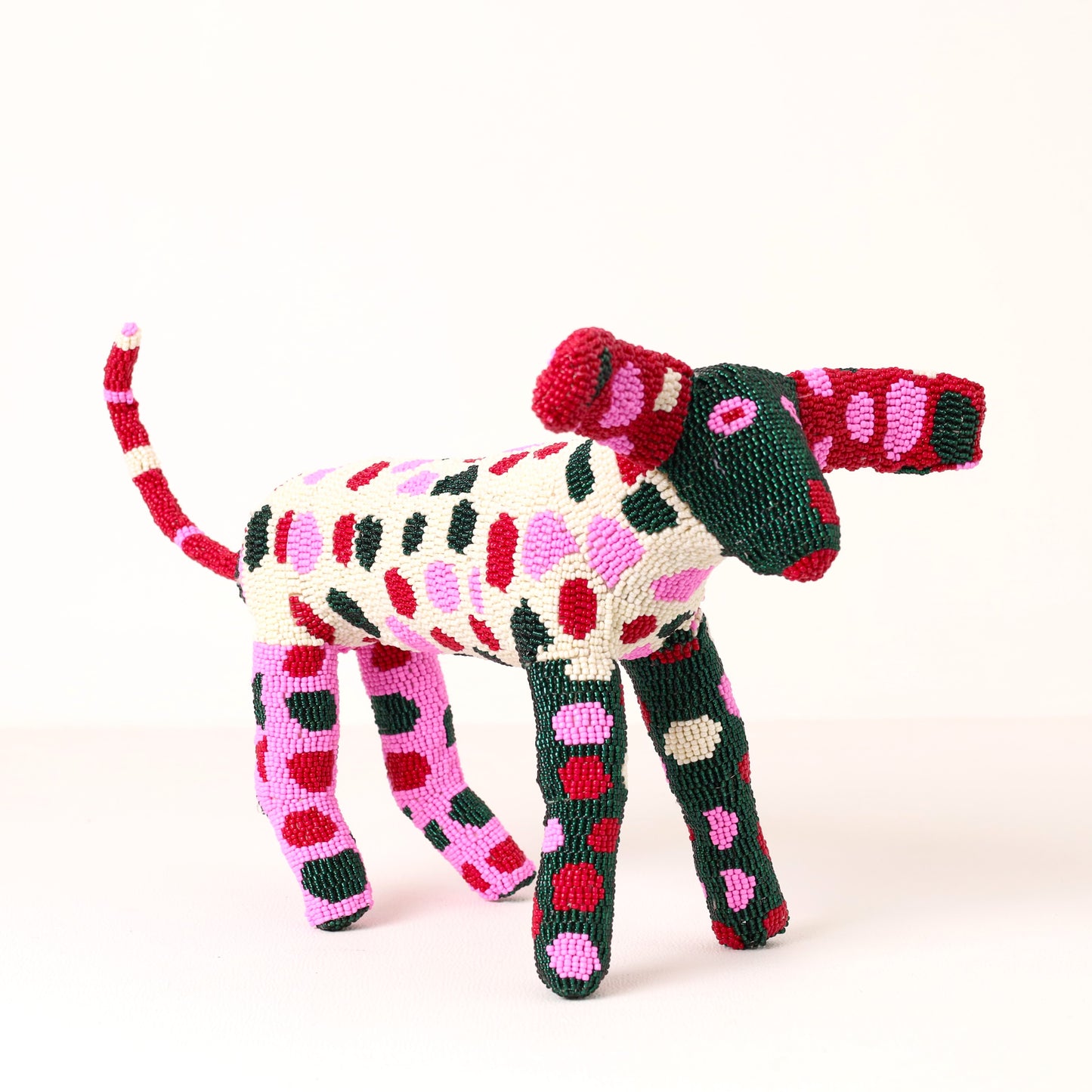 beaded dog art