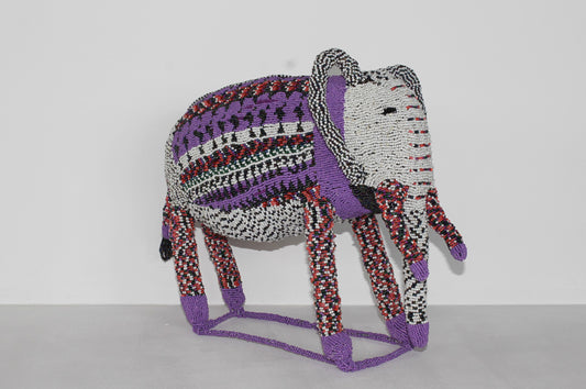 beaded elephant art