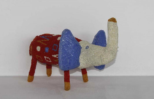 beaded elephant art