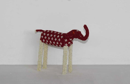 beaded elephant art