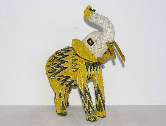 beaded elephant art